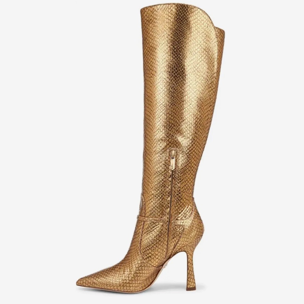 🌸SAM EDELMAN🌸 Elia Knee High Boot Medallion Gold Size: 6.5M - Picture 2 of 10